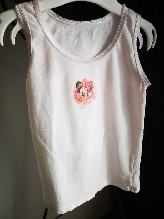 Disney Minnie Mouse  biały top podkoszulka 110 cm 4-5 lat
