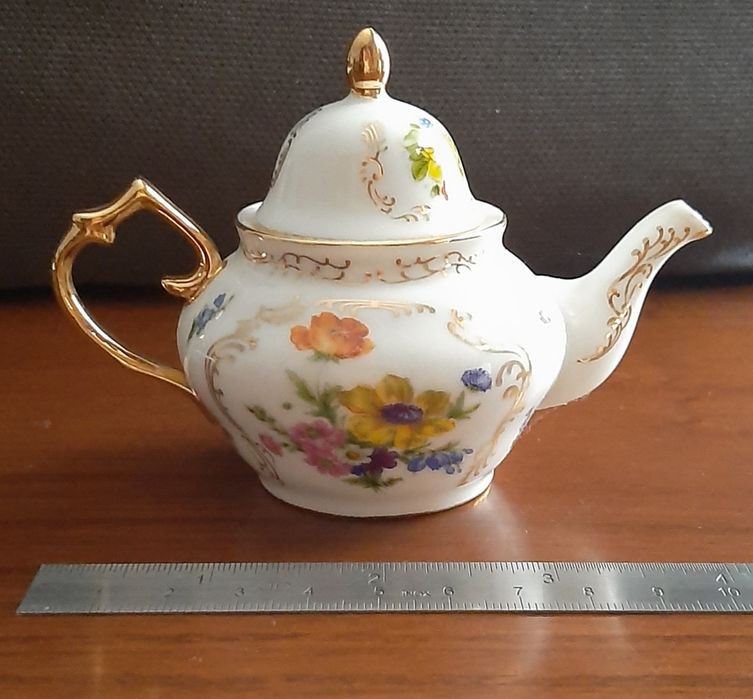 Miniature porcelain teapot