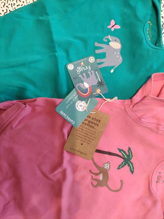 Zestaw 3 szt Body Frugi 6-12 miesięcy ideał rozm. 80
