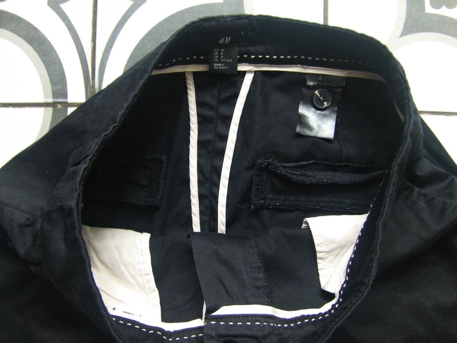 Брюки H&M чиносы джеггинсы черные хлопок