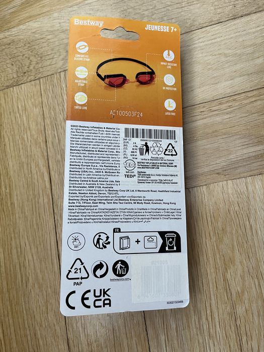 Bestway Okulary do pływania gogle 7+ 21048 RO