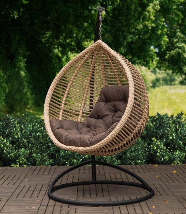 Підвісне крісло кокон гойдалка для дому та саду з металу Купити Ціна