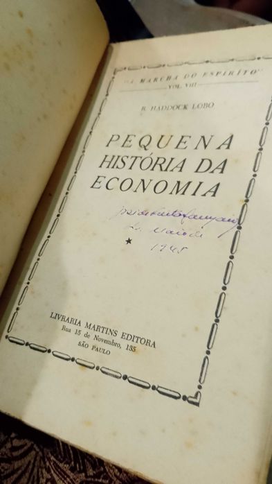 Pequena História da Economia 1943 R. Haddock Lobo