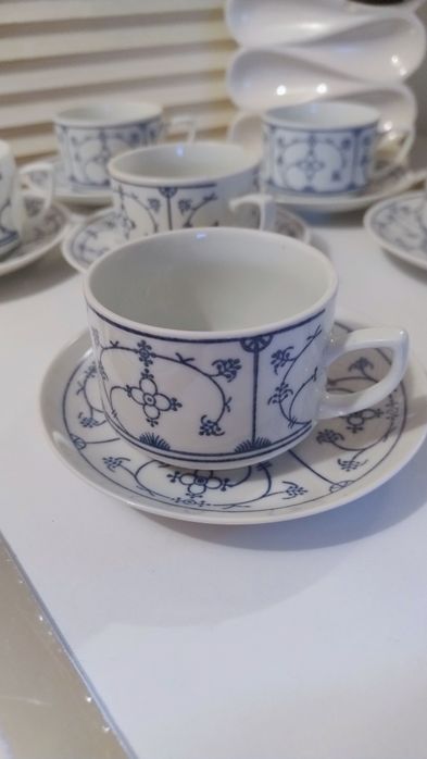 Filiżanki z podstawkami Jagër Blau saks,6 kpl.