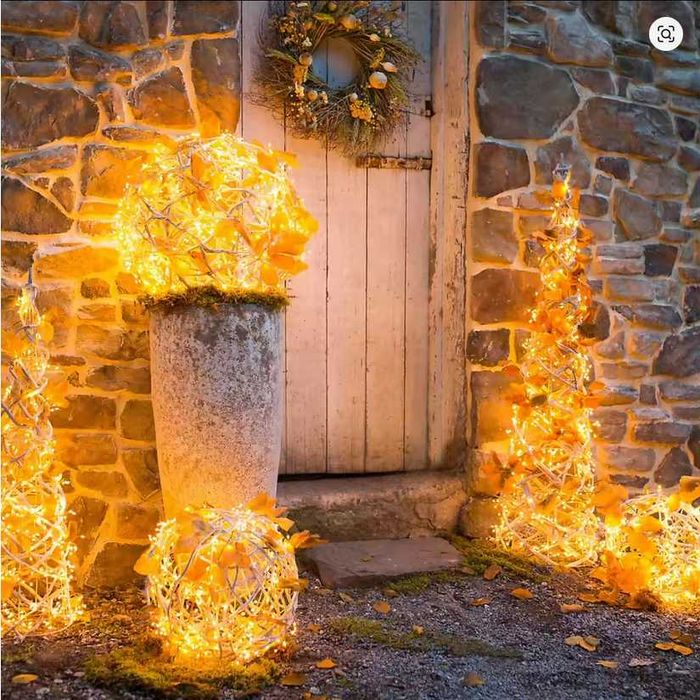 Lampki choinkowe 500 led światełka druciki ryż girlanda ciepły biały