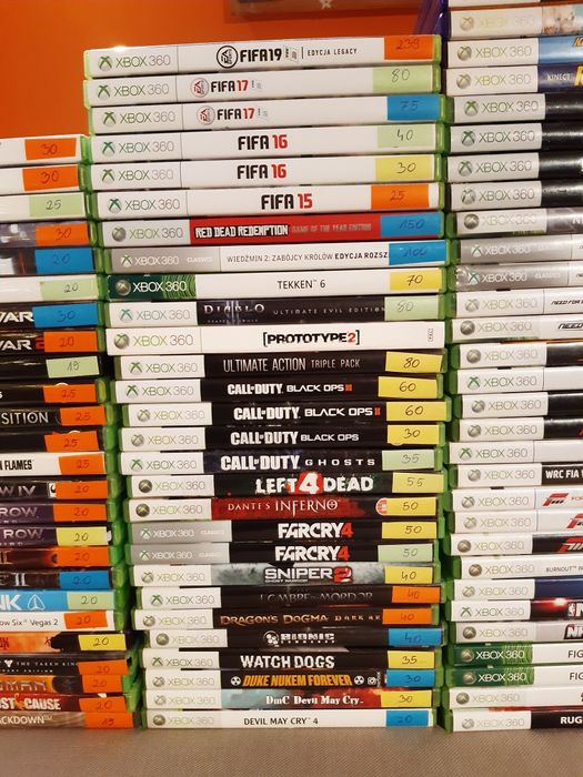 Xbox 360 (opis) gry LEGO Minecraft GTA Need for speed  Fifa Forza I in