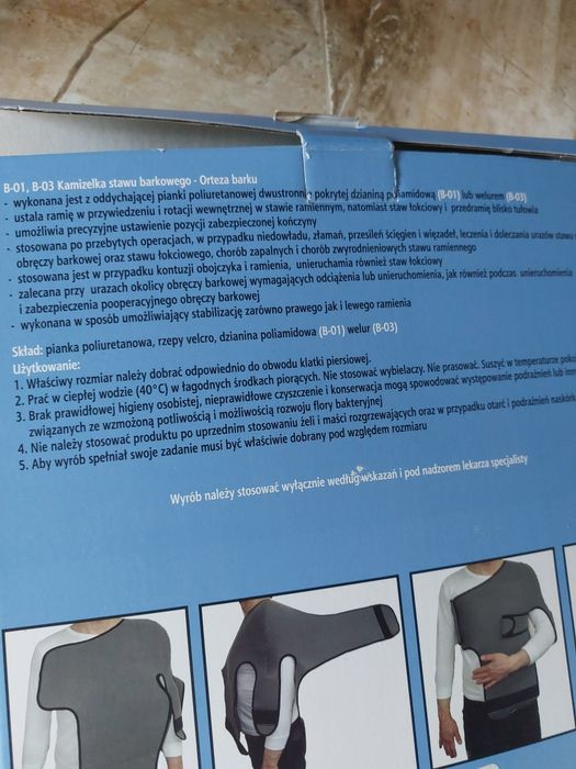 Orteza barku kamizelka stawu barkowego B-01 L