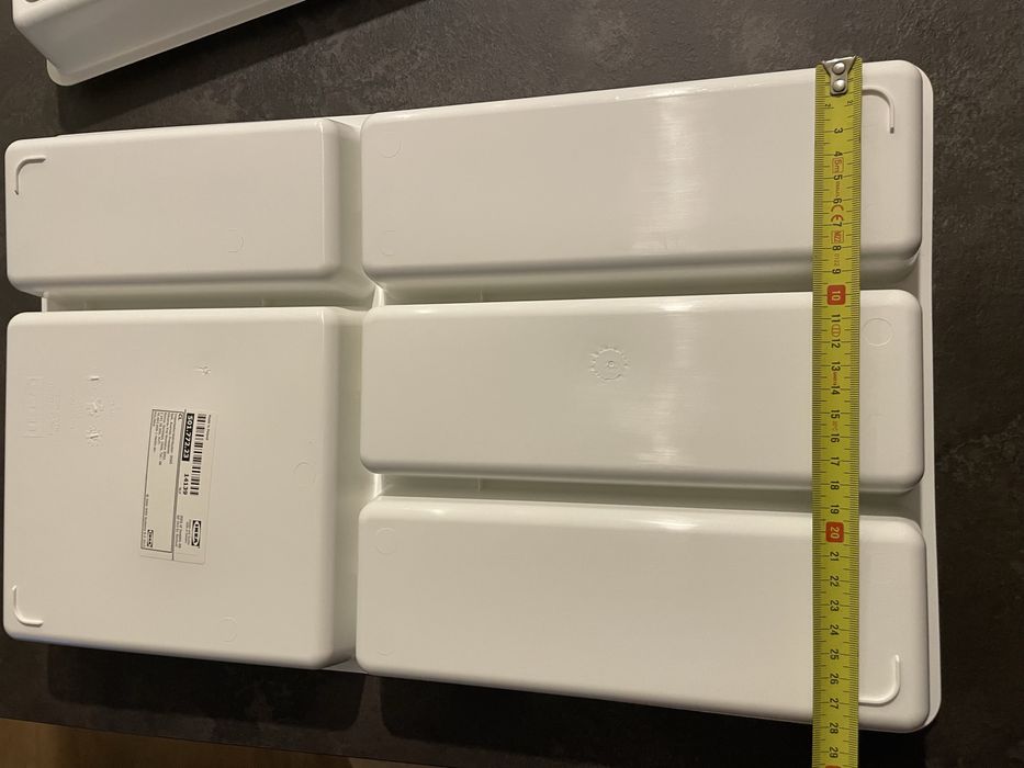 Biały wkład do szuflady ikea  50,5x31 cm  1szt.