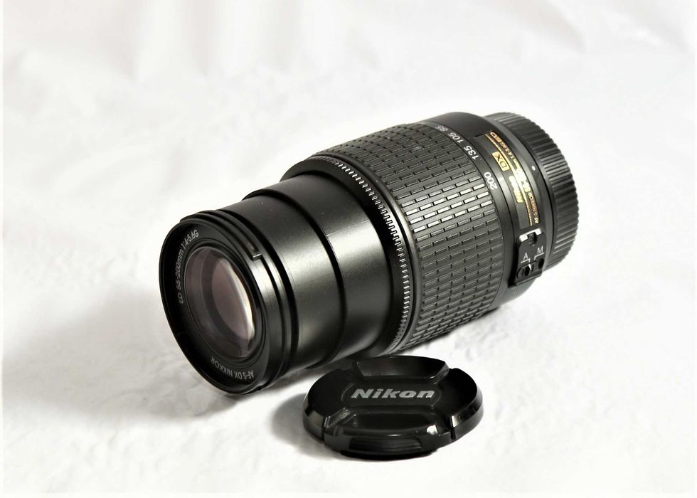 Lente Nikon AF-S 55-200mm objetiva em boas condições