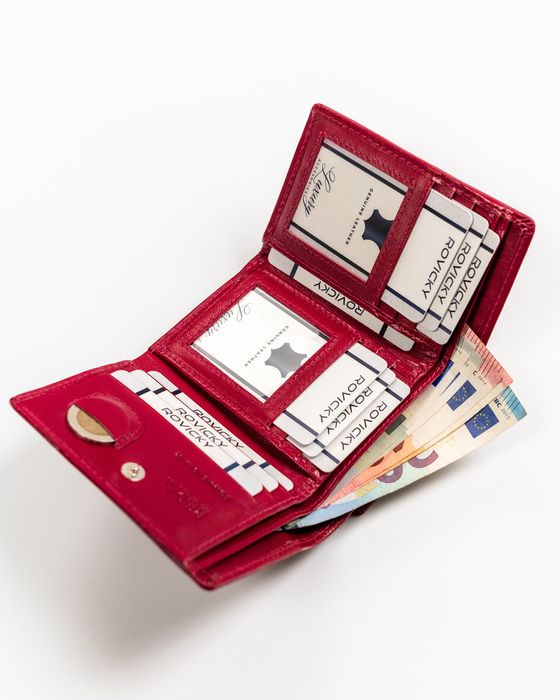 skórzany portfel z zewnętrzną portmonetką - rovicky