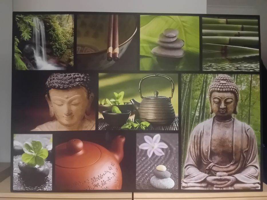 Tela decorativa estilo zen/buda