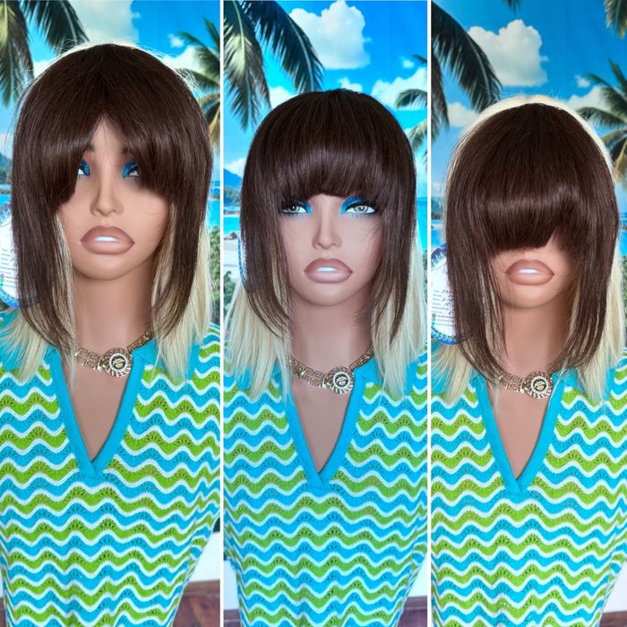 Натуральная накладная густая 3D чёлка славянские детские волосы