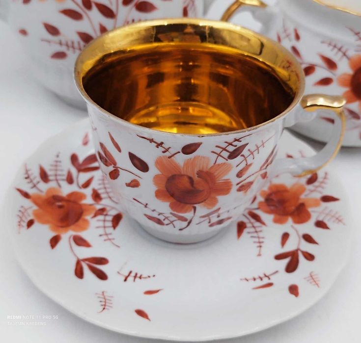 Serwis kawowy Macedonia Włocławek ręcznie malowany Borucki