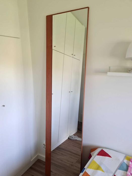 Espelho 195x40. Pertencia a um guarda fatos mas em perfeito estado.