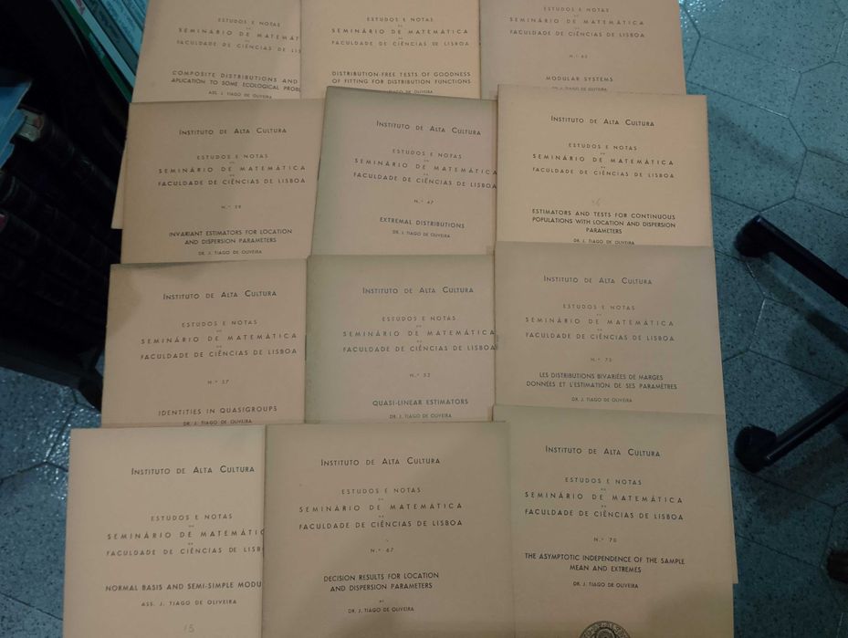 Seminário Matemática Faculdade Ciências de Lisboa 1954/62, 59 unidades