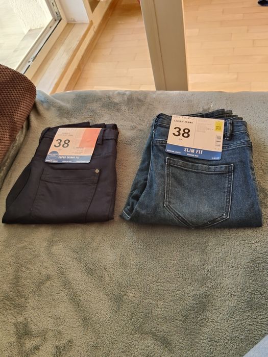 Nowe spodnie damskie jeansy 2 pary rozm. 38 M