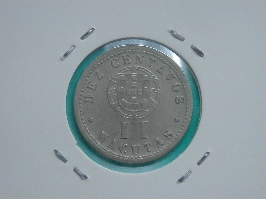1237 - Angola: II Macutas (10 centavos) 1928 alpaca, por 10,00