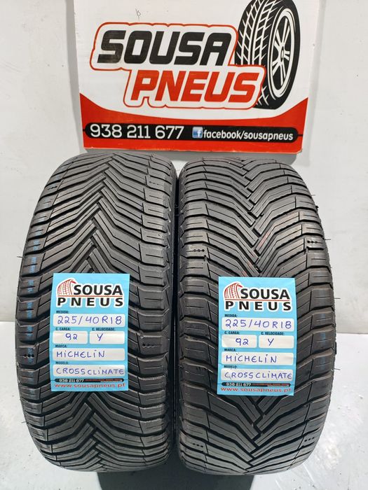 2 pneus semi novos 225-40R18 Michelin - Oferta dos Portes