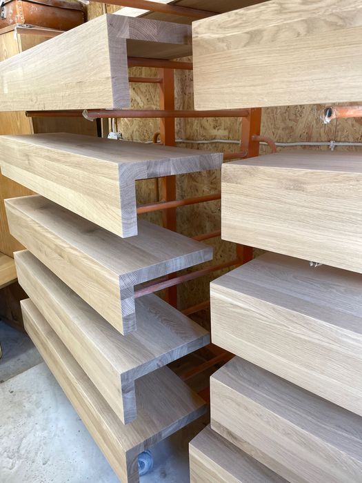 Schody, Stopnie, Trepy, Parapet, Klejonka, Zabiegowe, Dębowe, WYSYŁKA