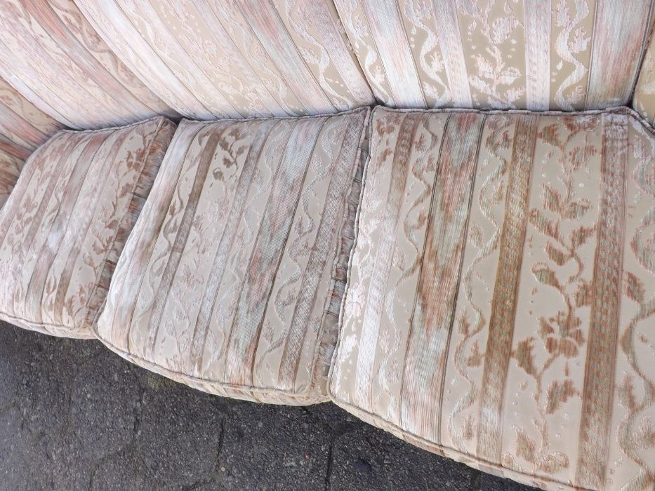 Empiryczna sofa z fotelami mosiężne okucia