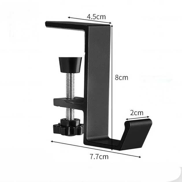 ‼️ Warlor L1 (Black) - держатель подставка крючок для наушников с зажимом