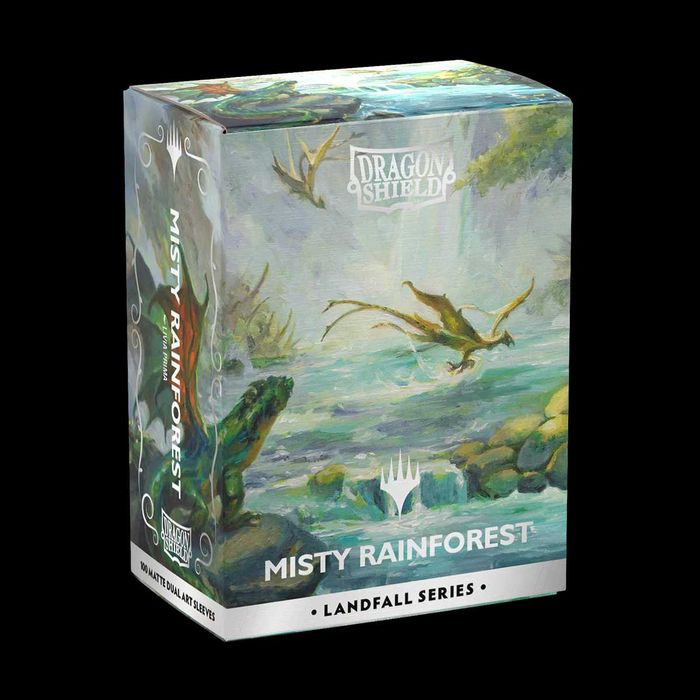 Dragon Shield LANDFALL Series - Misty Rainforest | 100 Sleeves - Caixa Selada
