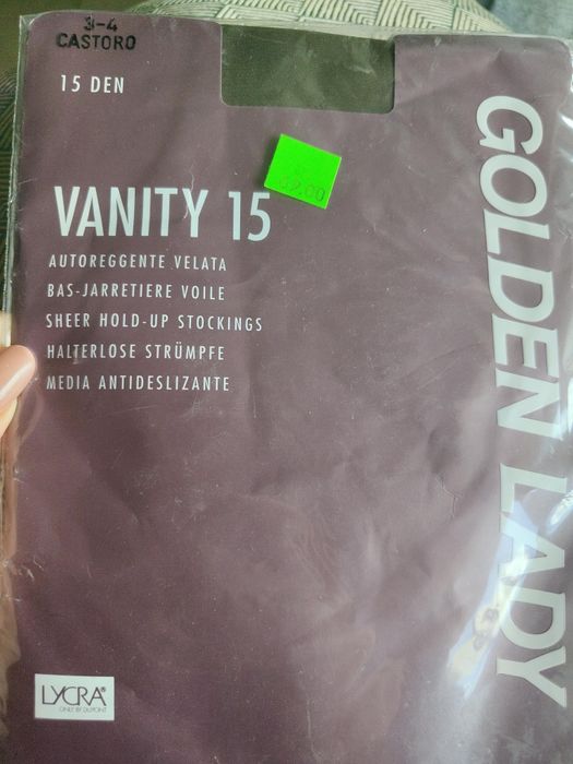 Golden Lady vanity 15 czekoladowe brązowe cienkie rajstopy 3/4