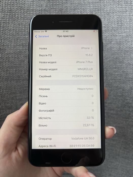 Телнфон Iphone 7+ plus неверлок