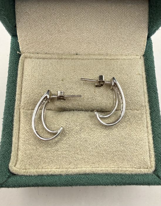 Złote kolczyki z diamentami 0,10ct