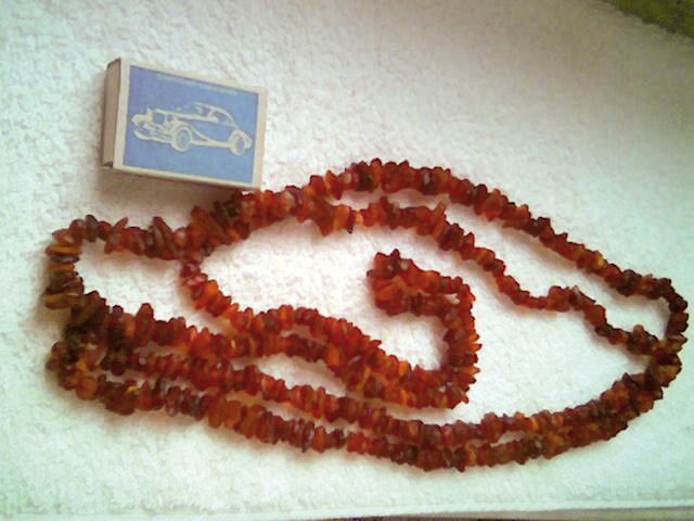 korale bursztynowe - długie - 178 cm