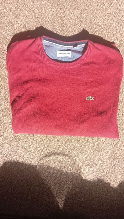 Bordowy Sweter Lacoste