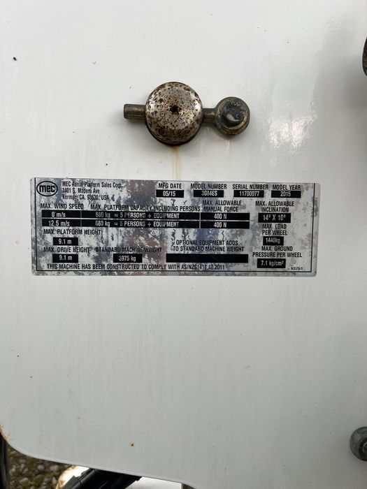 Ножничний підйомник MEC 3084ES 11 м гібрид