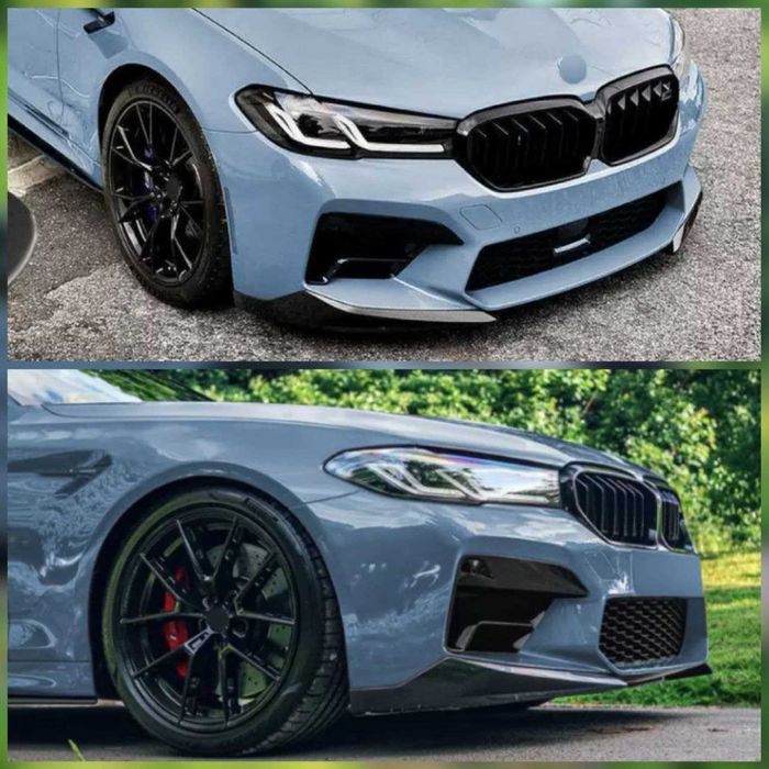 Сплиттер зубцы на BMW F90 M5 LCI 21-24 диффузор спойлер губа сплiтер