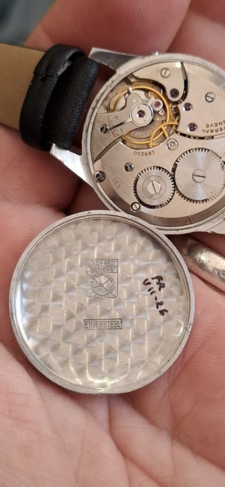 Relogio universal geneve peca boa rara anos 40 modelo militar caixa aco 32.5