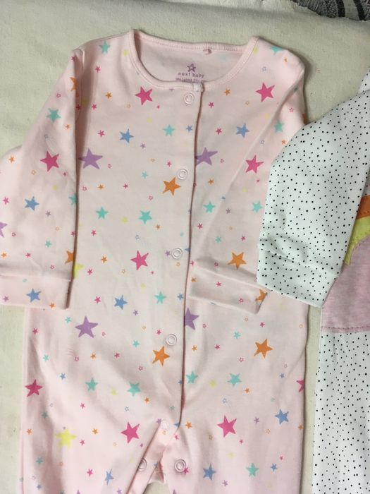 Набор человечек пижамка хлопковый новый 6-9 мес с единорогами