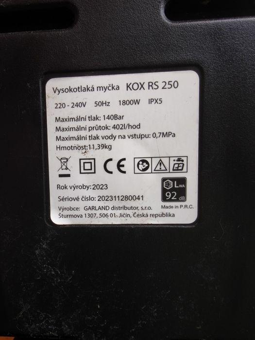 Myjka ciśnieniowa Riwall KOX RS 250