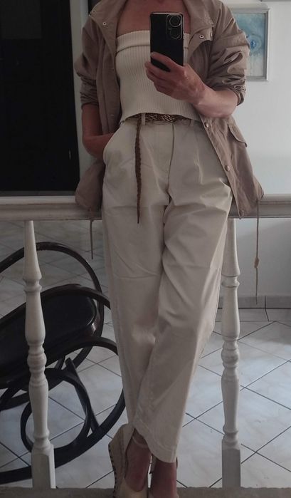 Bawełniane spodnie szeroka nogawka JJXX rozmiar M, L