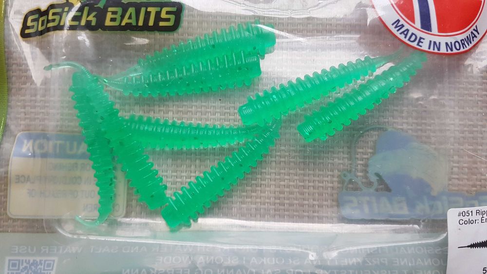 ustawić Silikonowe przynęty wędkarskie firmy *SoSick Baits.*-Norwegia