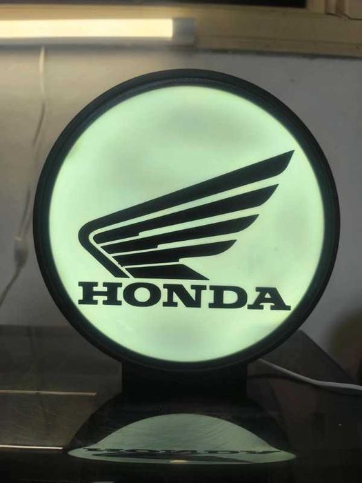 Lightbox Luminaria decorativa Honda Motos cx preta