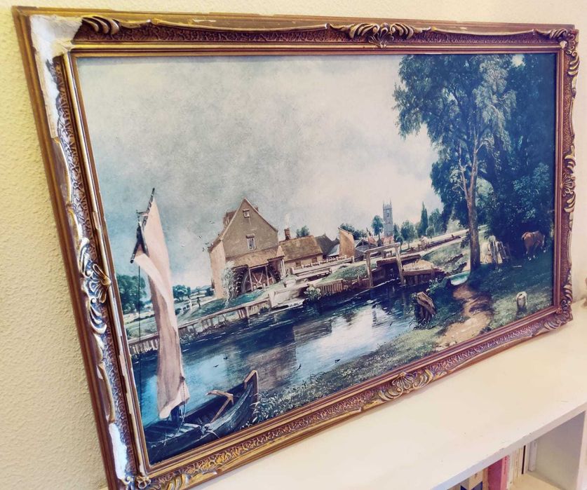 Quadro anos 80 - Óptimo Estado - Moldura em Gesso