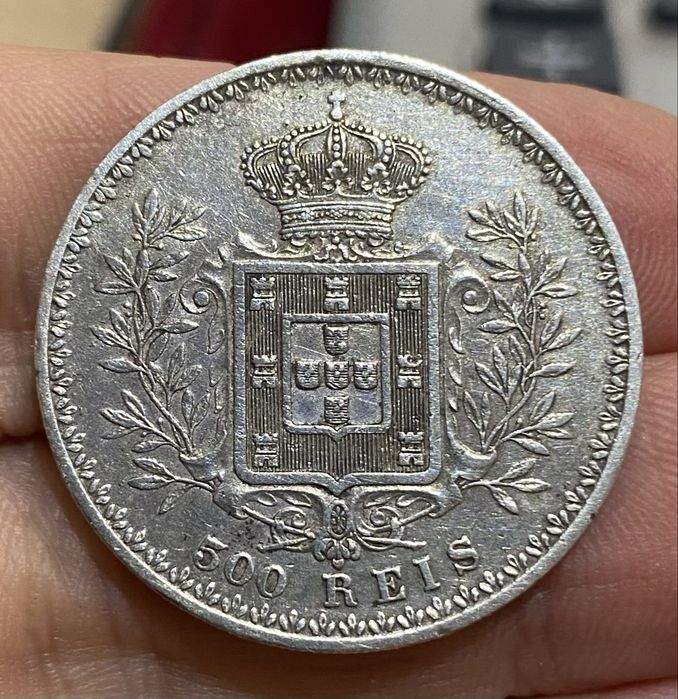 Moeda 740 - D. CARLOS I - 500 Reis 1908 Prata