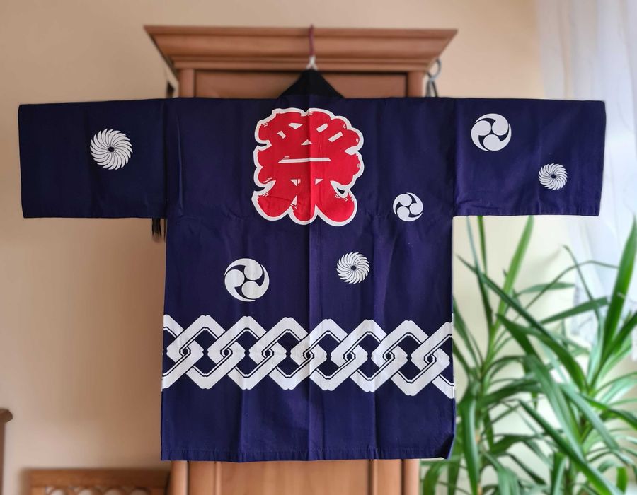 Narzutka Happi Coat / Matsuri / Haori męskie granatowe