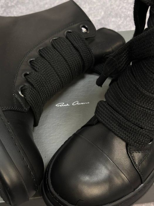 Rick Owens Ramones jumbo lace черные кеды кроссовки чорні opium 42 43