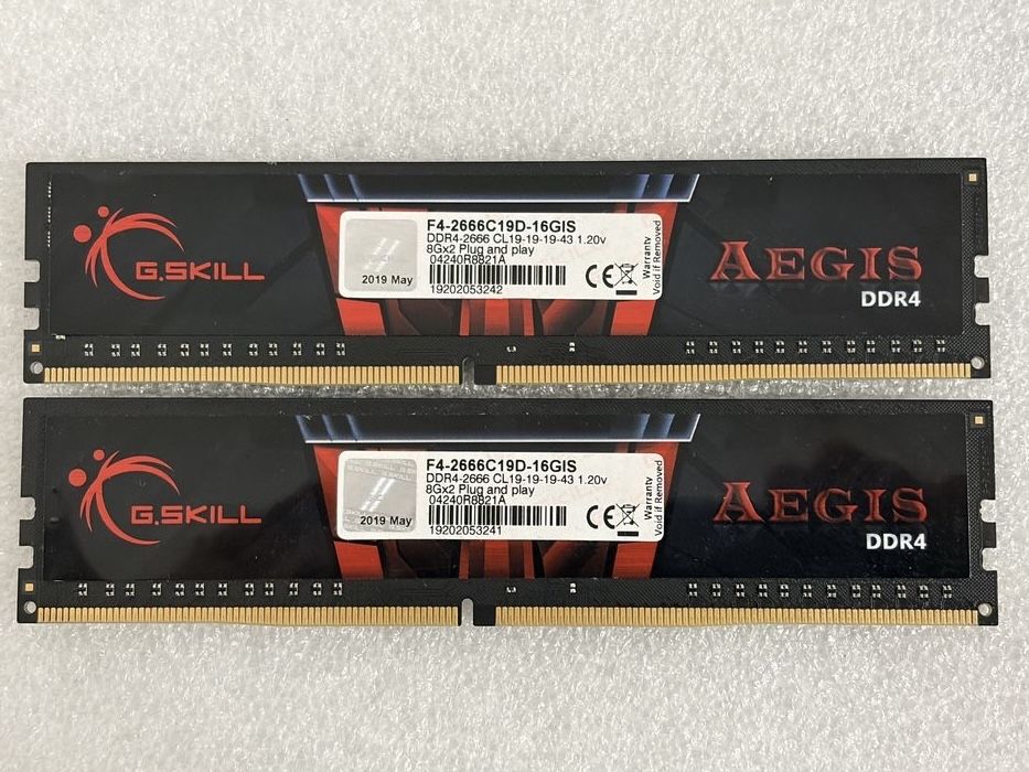 G.SKILL Aegis F4-2666C19D-16GIS (DDR4 DIMM 2 x 8 GB 2666 MHz CL19)