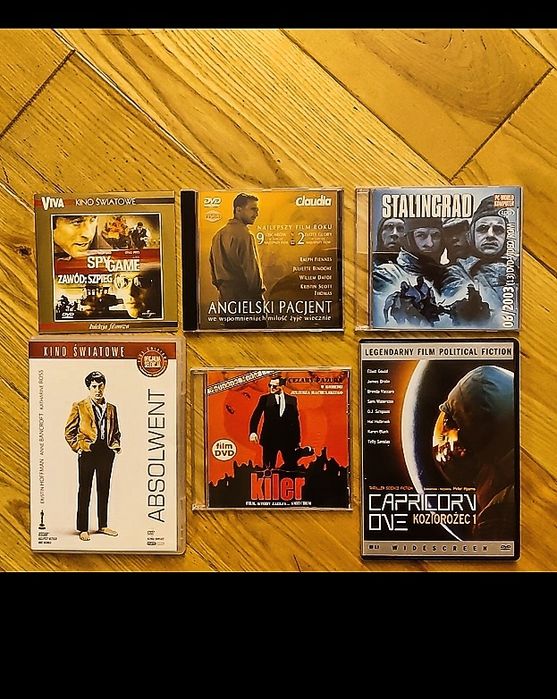 Sześć filmów Kiler,Stalingrad,Angielski pacjent,Zawód szpieg,Absolwent