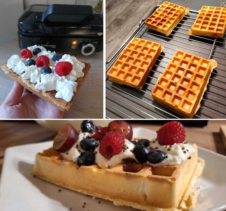 Gofrownica Na 2 Duże Gofry Regulacja Temperatury Mocna 2000W *NOWA*