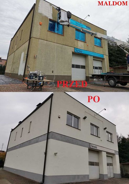 Malowanie NATRYSKOWE elewacji