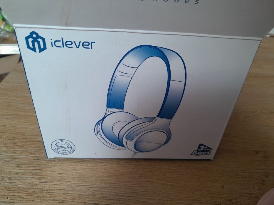 Słuchawki przewodowe dla dzieci iclever hs23 róż ogranicznik głośności