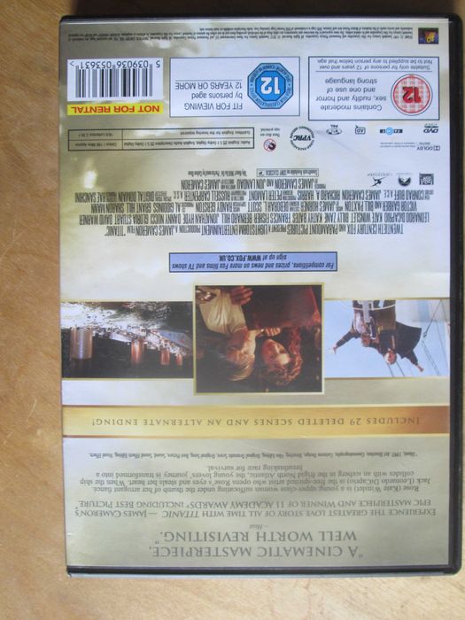 DVD Titanic, James Cameron, Leonardo DiCaprio, Kate Winslet - 2 discos