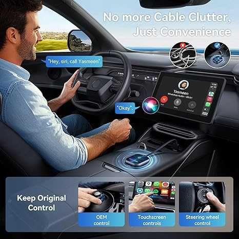 Wireless CarPlay Adapter 2024 Upgraded, 2 in 1  CarPlay & Android Auto